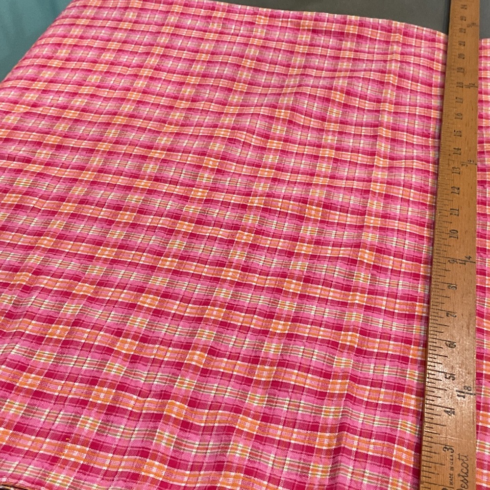 Pink checked fabric
